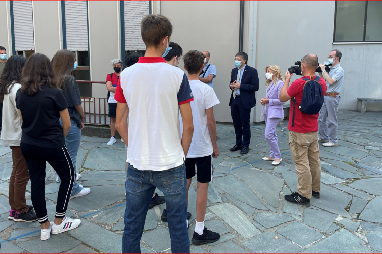 Molinari in visita all'Agrario