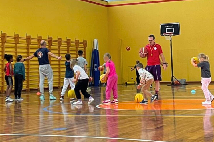 Allenamento di basket a Bormio